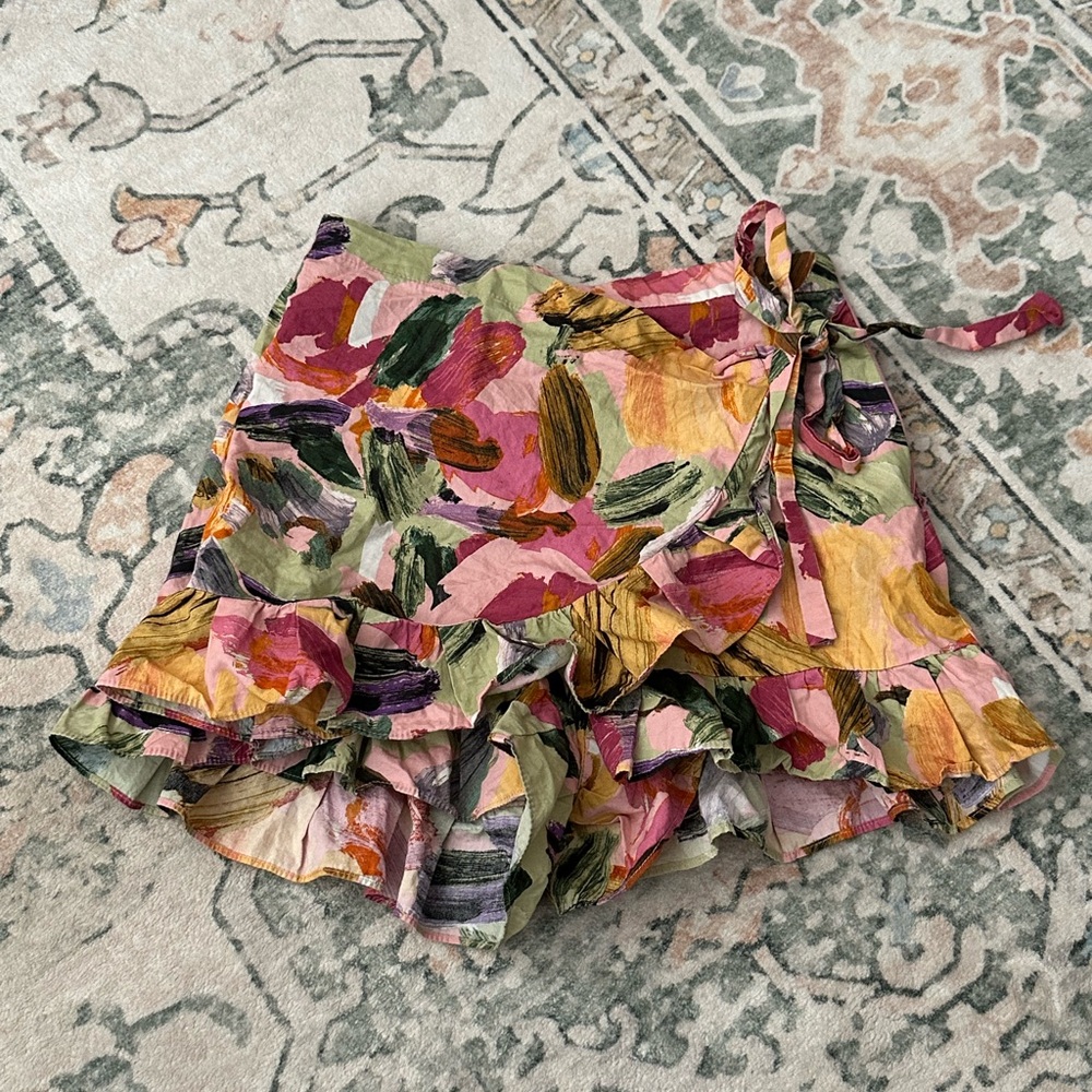 Zara Floral Wrap Skirt
